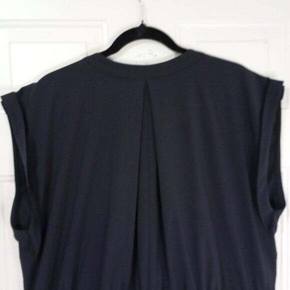 INC International Romper Black Sleeveless Drawstring Waist Button Front Women XL - Picture 9 of 13